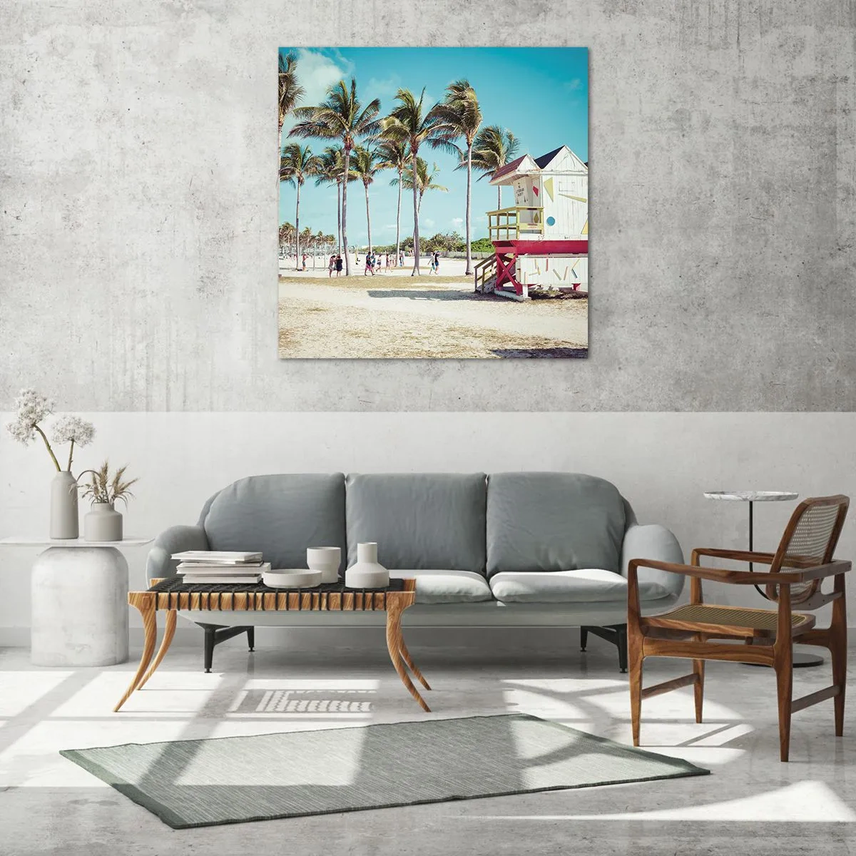 Quadro su vetro - Ti aspetta una bella giornata - 70x70 cm