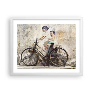 Poster in cornice bianca - Vero o falso? - 50x40 cm