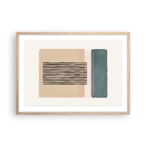 Poster in cornice rovere chiaro - Tutto a posto - 70x50 cm