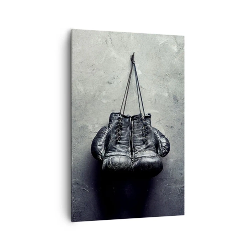 Quadro su tela - Stampe su Tela - Vecchi guantoni da boxe contro il muro - 80x120cm - Tempo di lotte e tempo di pace - Decorazione murale moderna per soggiorno e camera da letto ARTTOR