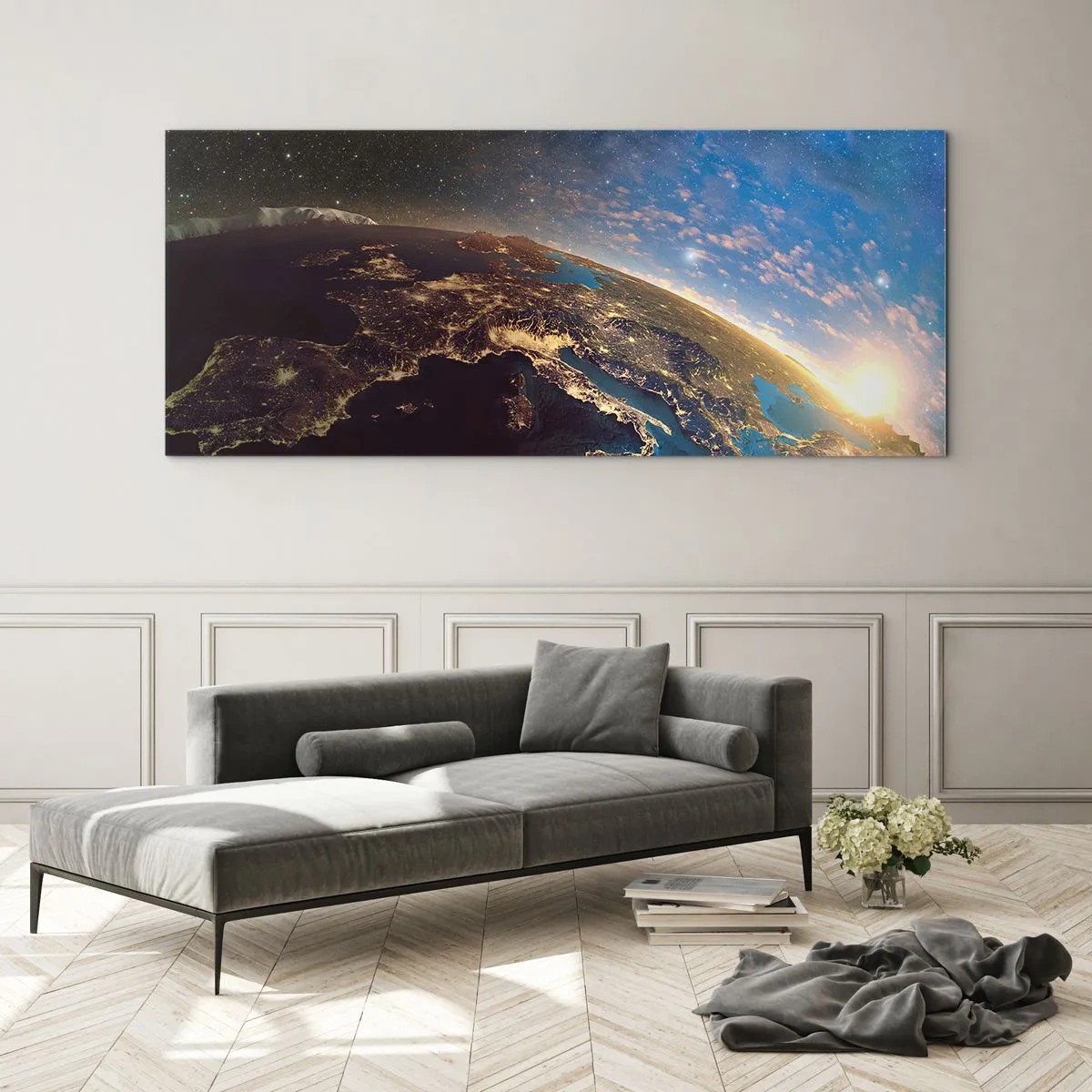 Quadro su vetro - Guardiamoci da lontano - 100x40 cm