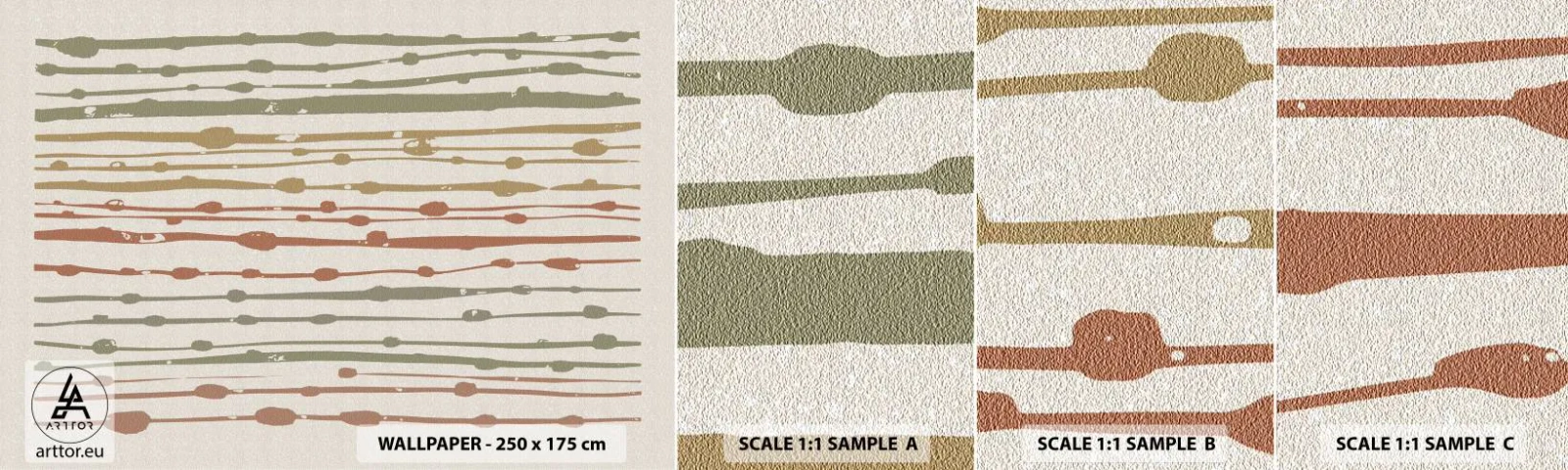 Campione di Fotomurale Adesivo Deluxe Sticker - La notazione musicale dei colori - Minimalismo, Pastello, Pezzo - 100x30 cm