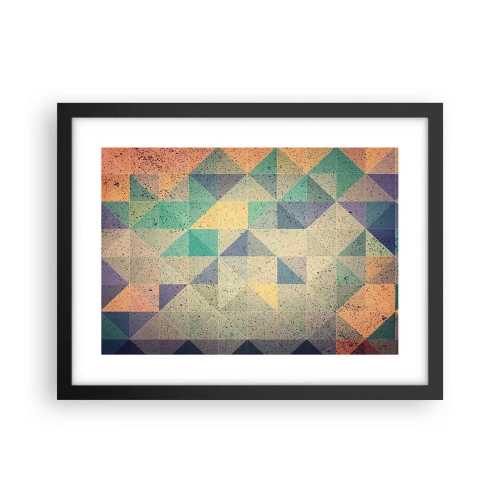 Poster in cornice nera - La repubblica dei triangoli - 40x30 cm