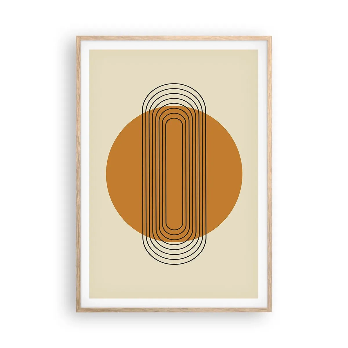 Poster in cornice rovere chiaro - Piano perfetto - 70x100 cm