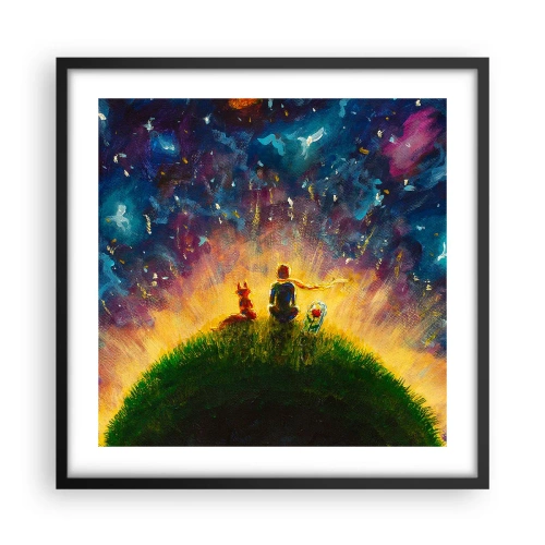 Poster in cornice nera - Amore e amicizia: l'intero mondo - 50x50 cm