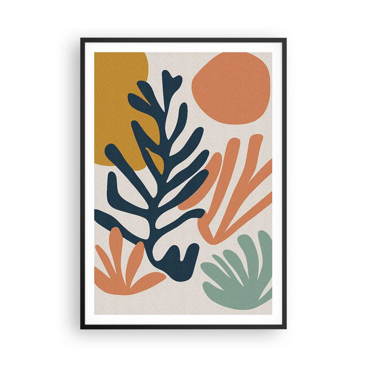Poster in cornice nera - Mare di coralli - 70x100 cm