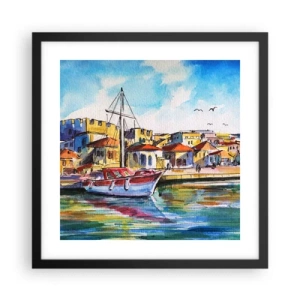 Poster in cornice nera - Un colorato pomeriggio - 40x40 cm