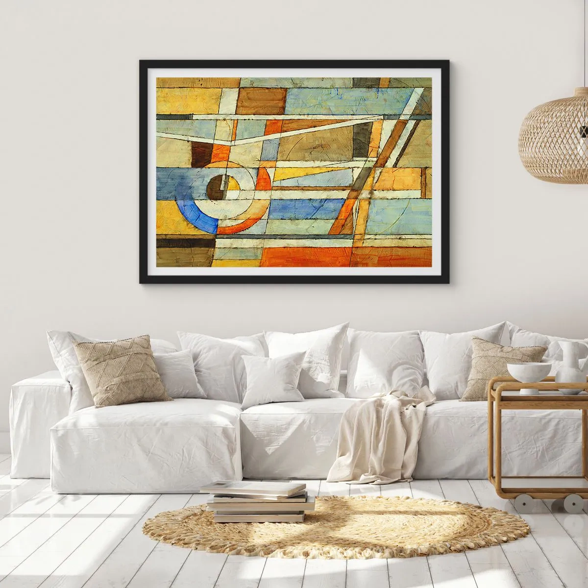 Poster in cornice nera - Cubismo in cantiere - 50x40 cm