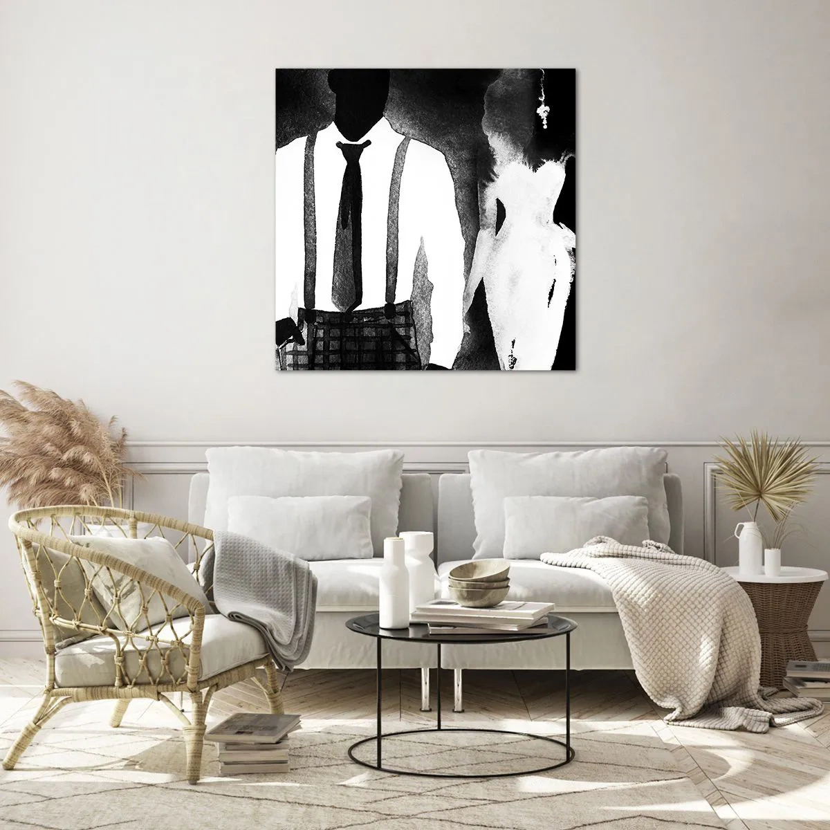 Quadro su vetro - Atmosfera noir - 40x40 cm