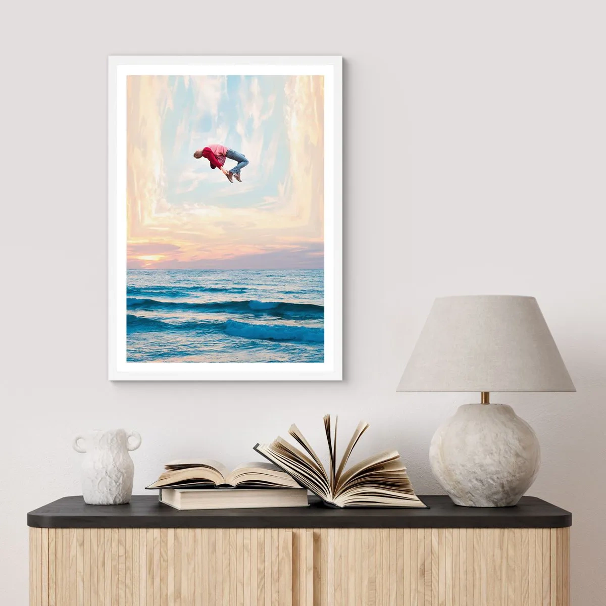 Poster in cornice bianca - In un'altra dimensione - 40x50 cm