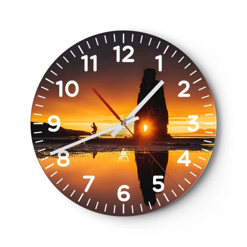 Orologio da parete - Orologio in Vetro - Solo tu e la natura - 40x40 cm