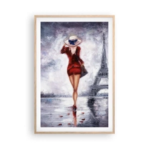 Poster in cornice rovere chiaro - Simboli di Parigi - 61x91 cm