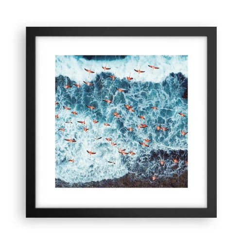 Poster in cornice nera - Parata sotto il mare - 30x30 cm