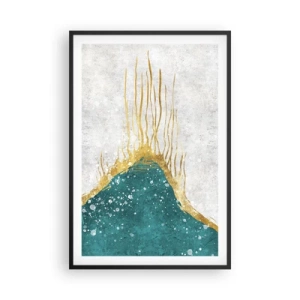 Poster in cornice nera - Flusso dorato - 61x91 cm