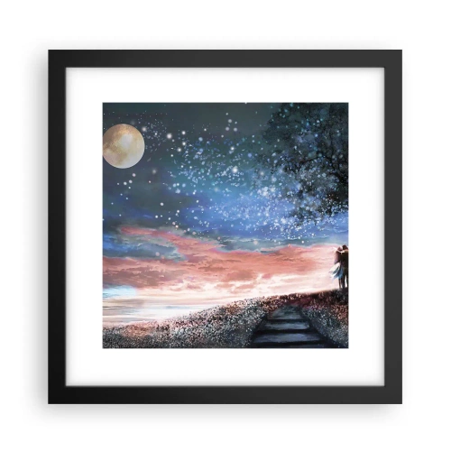 Poster in cornice nera - Lo spettacolo delle stelle - 30x30 cm