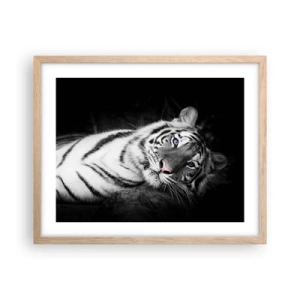 Poster in cornice rovere chiaro - Selvaggità e pace - 50x40 cm