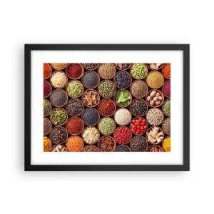 Poster in cornice nera - Tutti i gusti del mondo - 40x30 cm