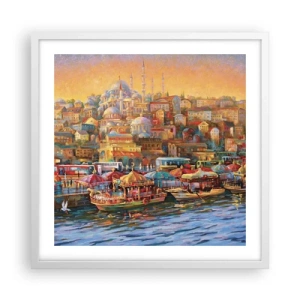 Poster in cornice bianca - Racconto da Istanbul - 50x50 cm