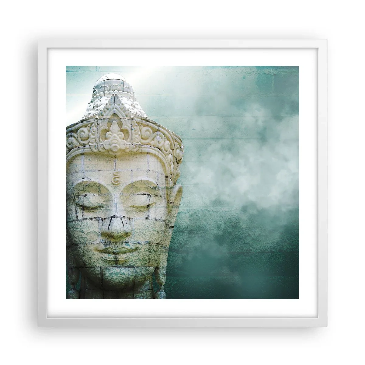 Poster in cornice bianca - Cercando la luce - 50x50 cm