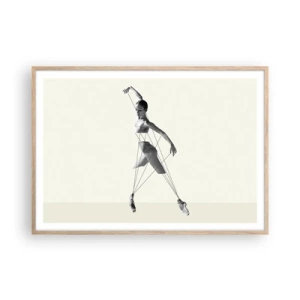 Poster in cornice rovere chiaro - Nel teatro del mondo - 100x70 cm