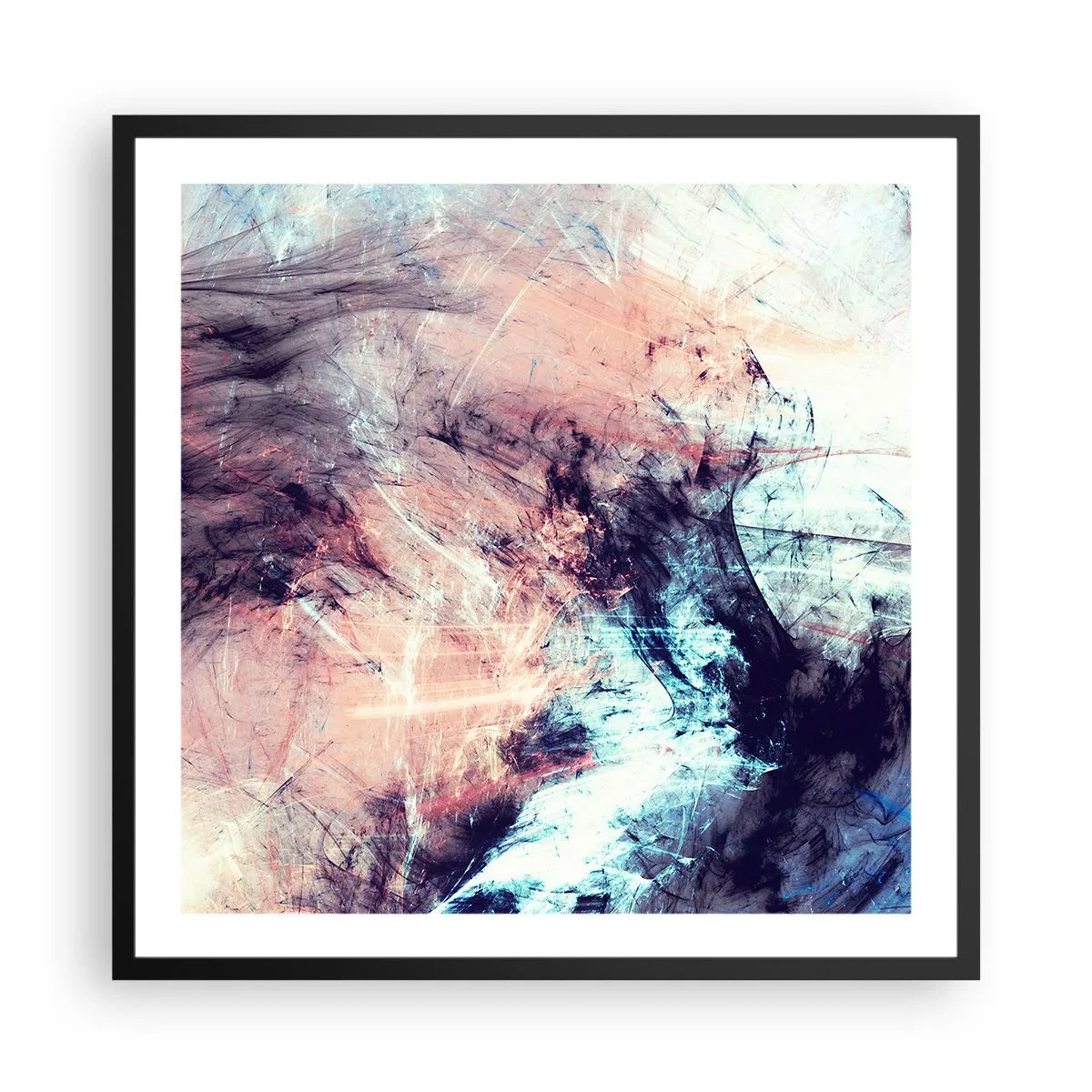 Poster in cornice nera - Senti il vento - 60x60 cm