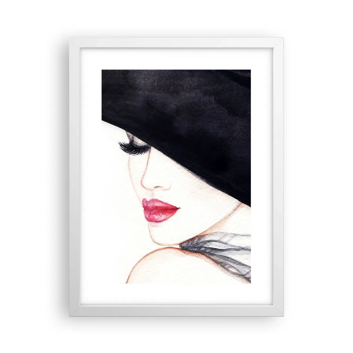 Poster in cornice bianca - Eleganza e sensualità - 30x40 cm