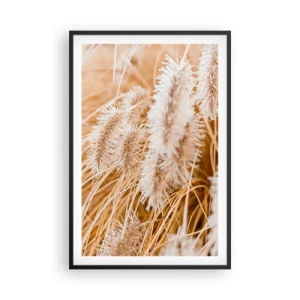 Poster in cornice nera - Il fruscio dorato dell'erba - 61x91 cm