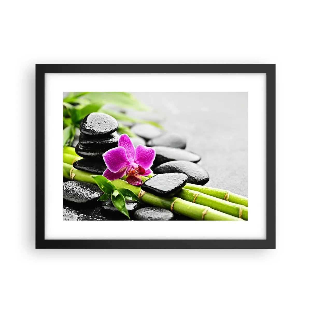 Poster in cornice nera - Un tranquillo equilibrio - 40x30 cm