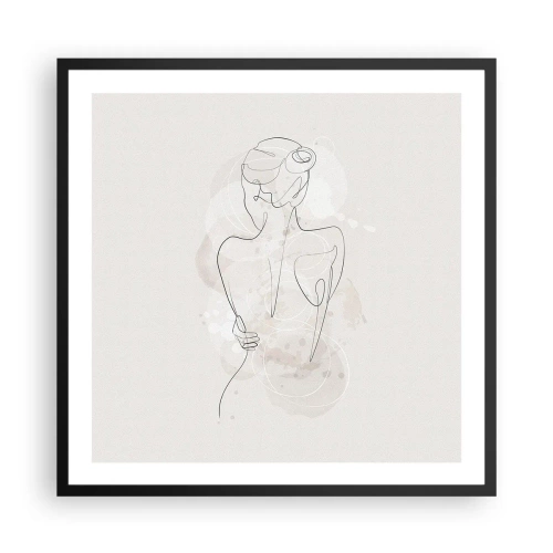 Poster in cornice nera - Come uno strumento delicato - 60x60 cm