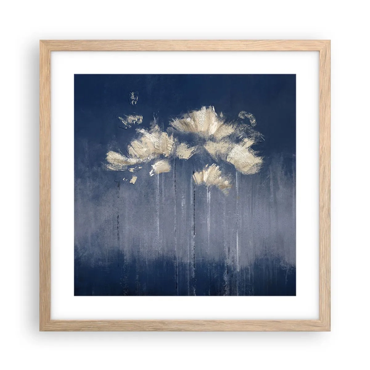 Poster in cornice rovere chiaro - Come petali al vento - 40x40 cm
