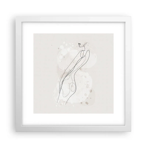 Poster in cornice bianca - Errando con lo sguardo - 30x30 cm