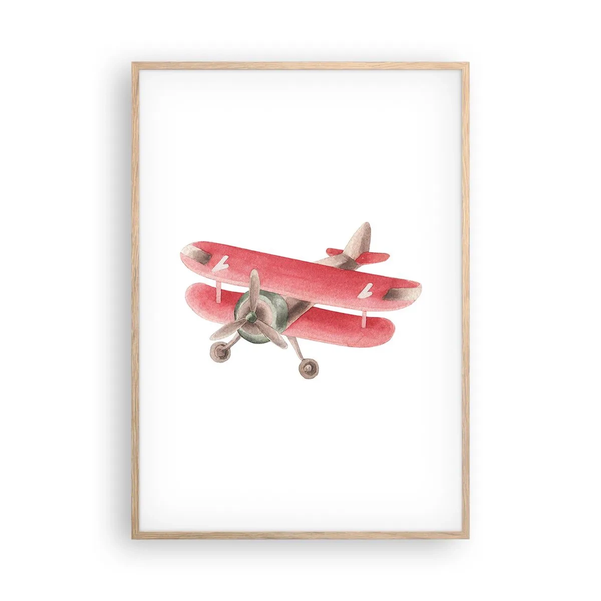 Poster in cornice rovere chiaro - Pronto a volare alto - 70x100 cm