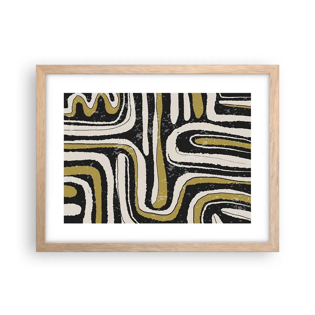 Poster in cornice rovere chiaro - Composizione: strade e vicoli - 40x30 cm