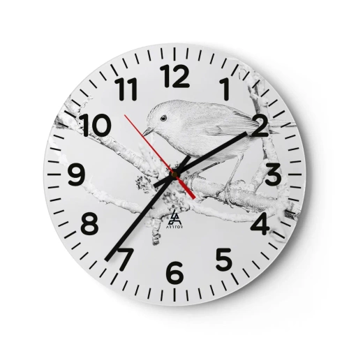 Orologio da parete - Orologio in Vetro - Mattino invernale - 30x30 cm