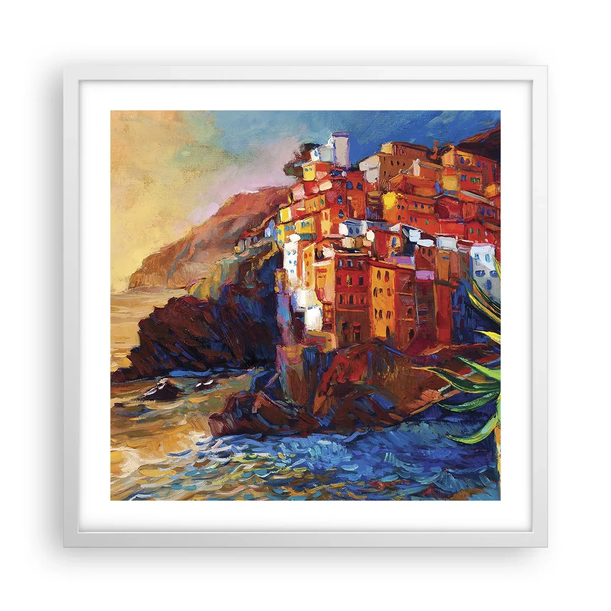 Poster in cornice bianca - Atmosfera italiana - 50x50 cm