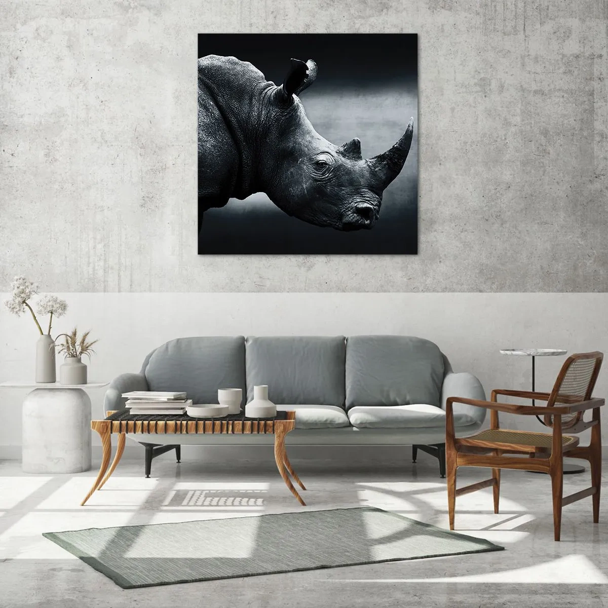 Quadro su vetro - Profilo destro - 70x70 cm