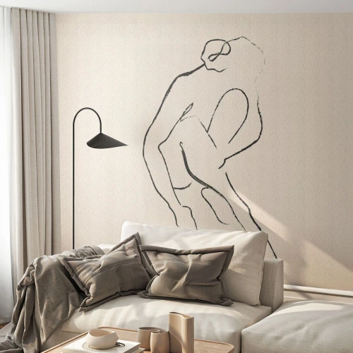 Fotomurali Premium Canvas - Schizzo intimo - Minimalismo, Atto, Donna - 400x280 cm