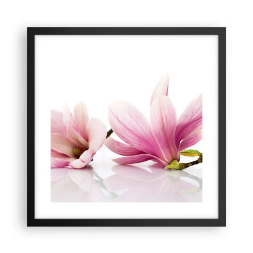 Poster in cornice nera - Delicati come un soffio di primavera - 40x40 cm