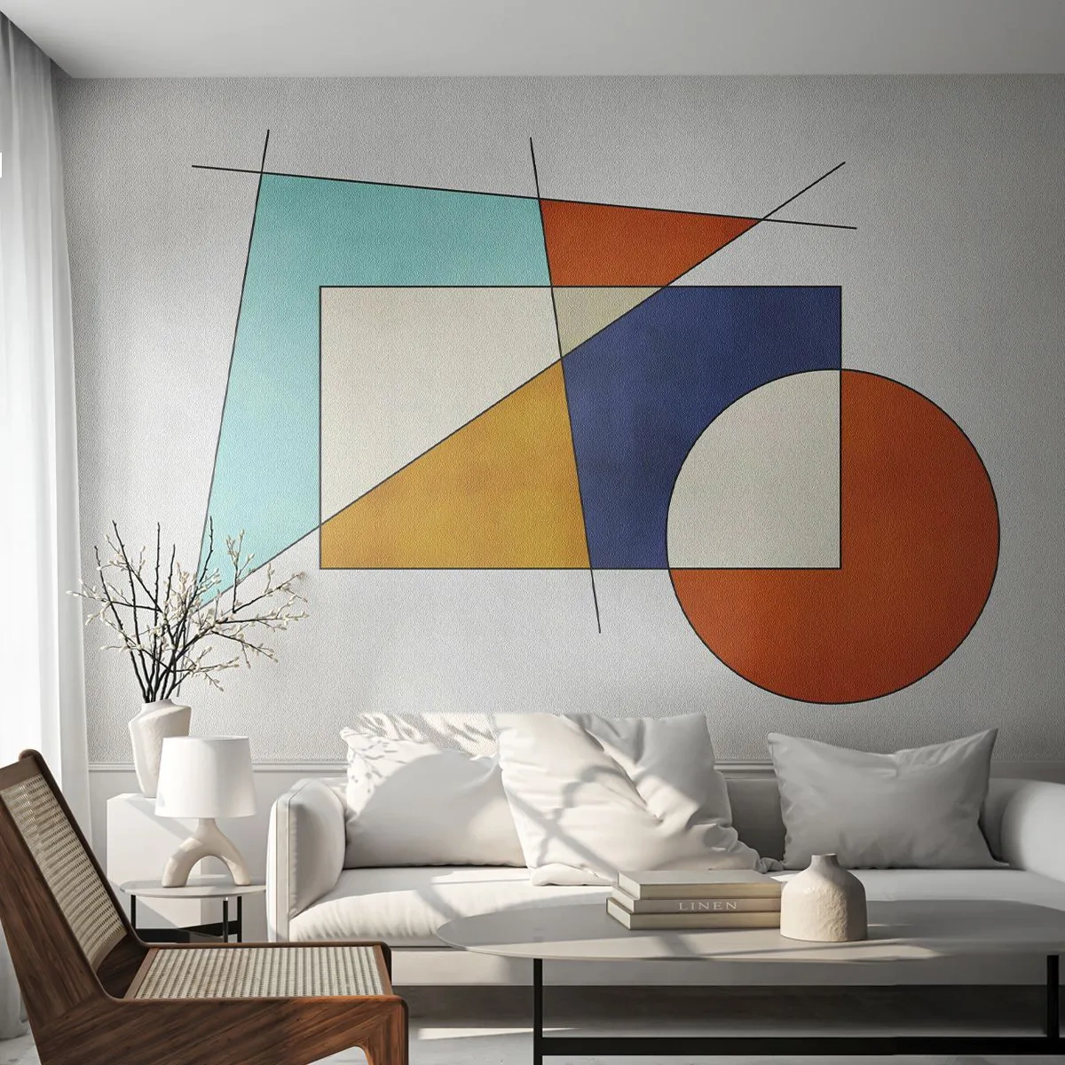 Fotomurali Premium Canvas - Astrazione: gioco modernista - Geometrico, Moderno, Minimalismo - 250x175 cm
