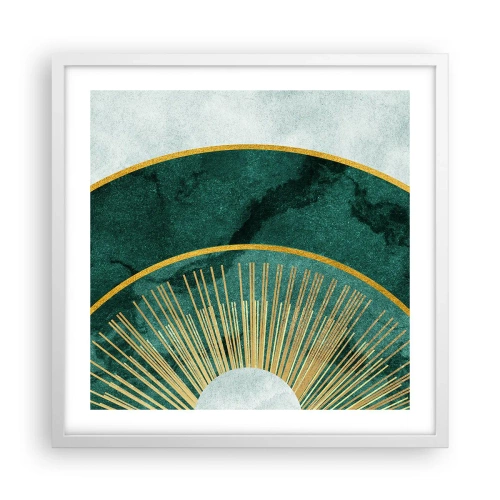 Poster in cornice bianca - Un altro sistema solare - 50x50 cm