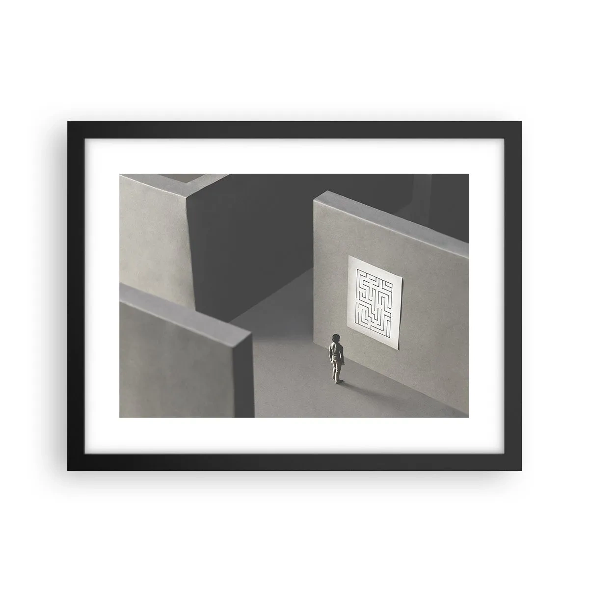 Poster in cornice nera - Ma dove mi trovo? - 40x30 cm