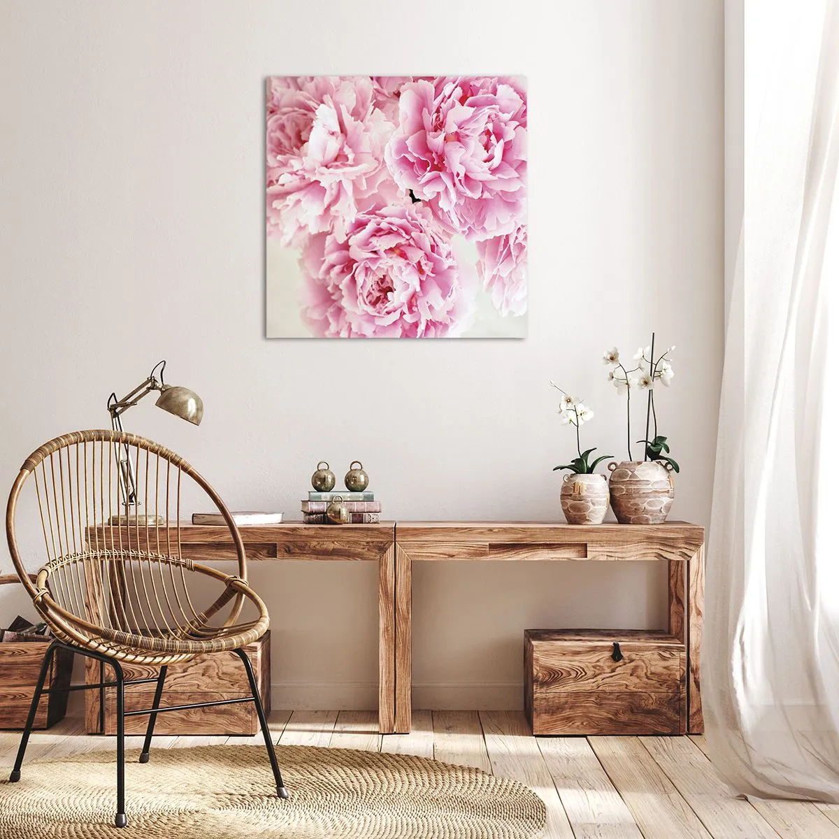 Quadro su tela - Stampe su Tela - Nel fasto rosa - 30x30 cm