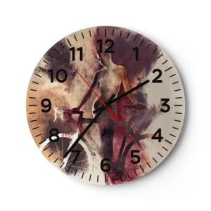 Orologio da parete - Orologio in Vetro - Nelle forme di marmo un'anima da ciclista - 30x30 cm