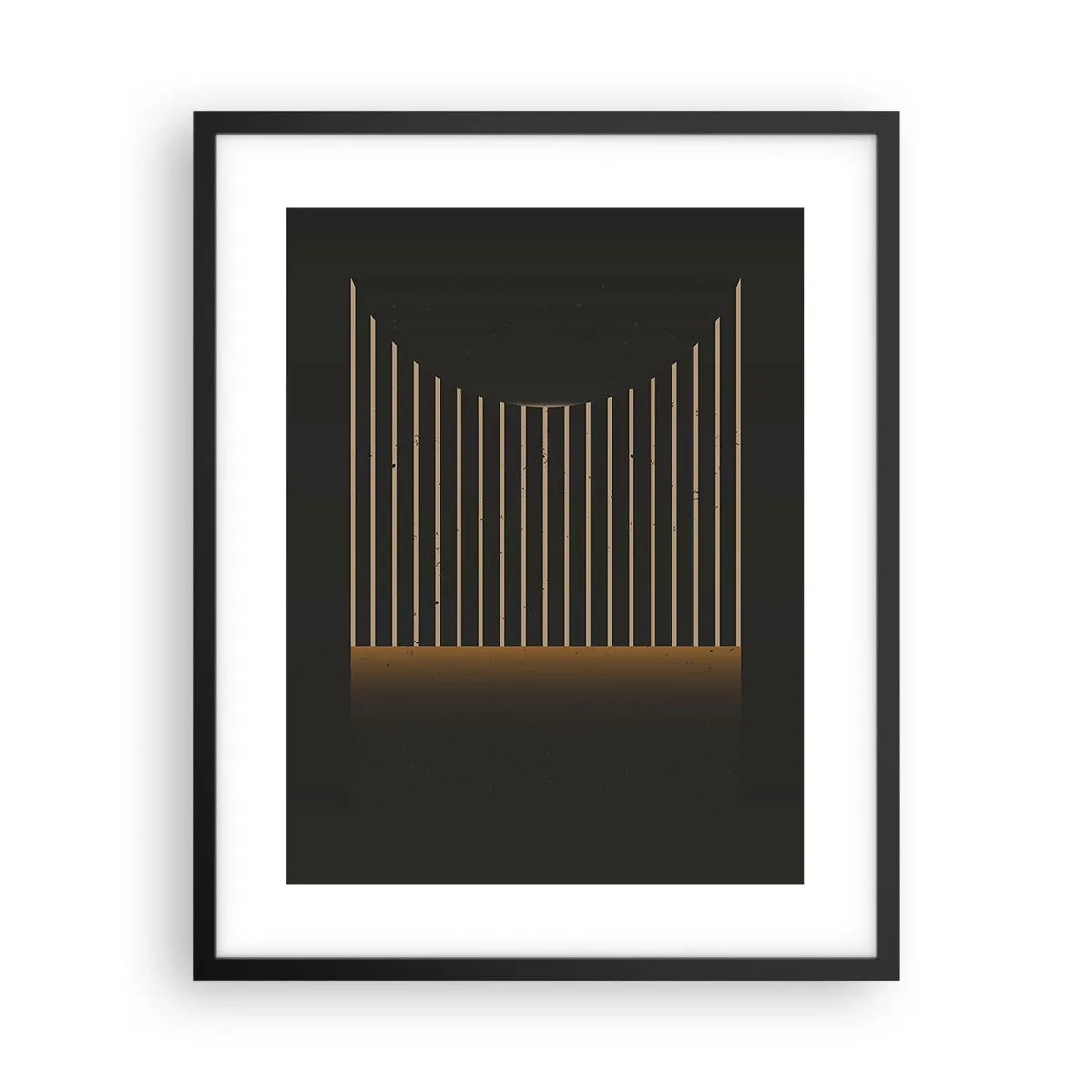 Poster in cornice nera - Esaminare l'oscurità - 40x50 cm