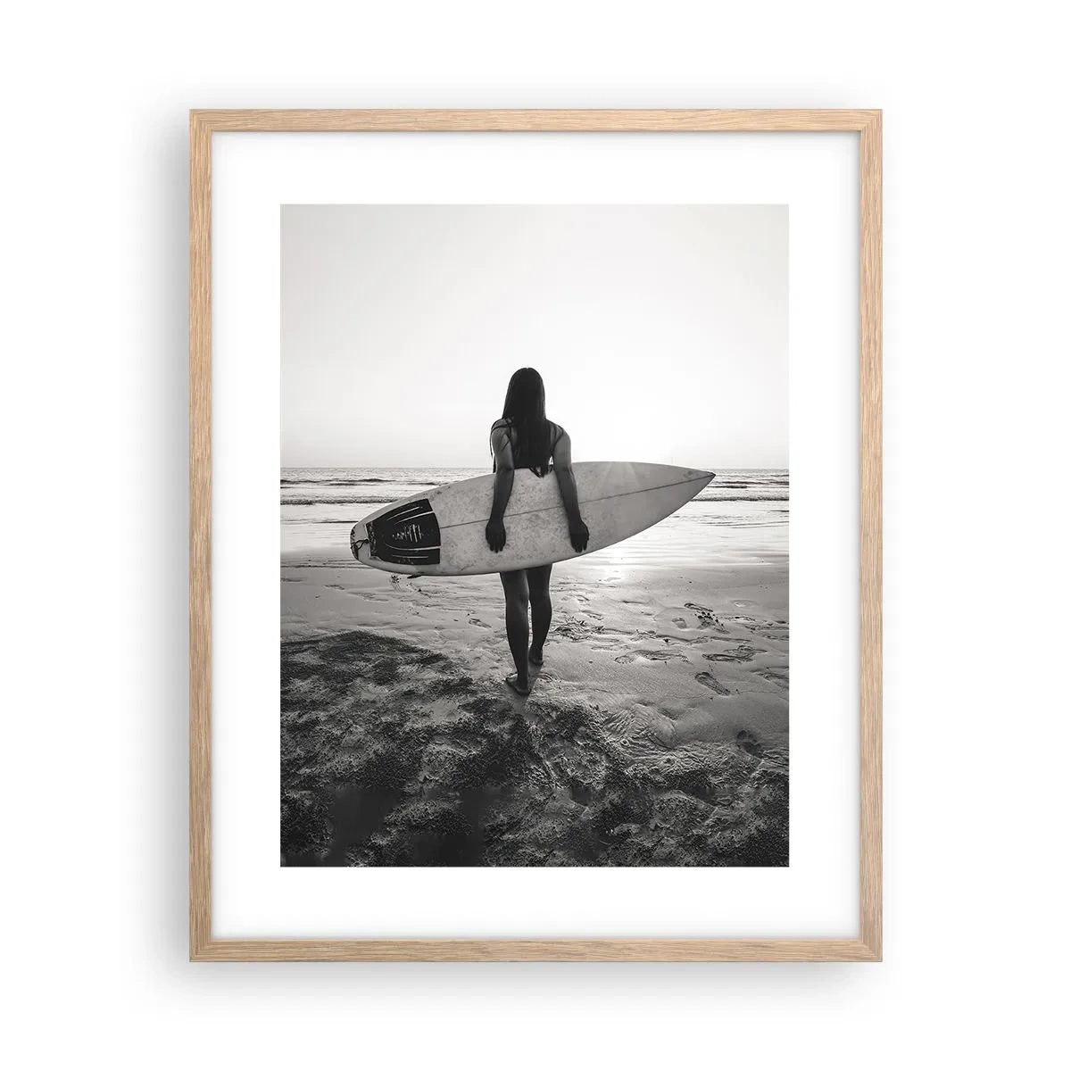 Poster in cornice rovere chiaro - La figlia dell'onda marina - 40x50 cm