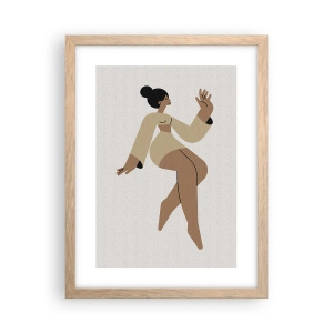 Poster in cornice rovere chiaro - La forma del fascino - 30x40 cm