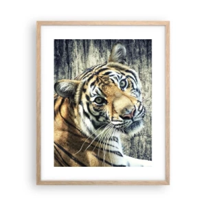 Poster in cornice rovere chiaro - Ritratto nei flussi di luce - 40x50 cm