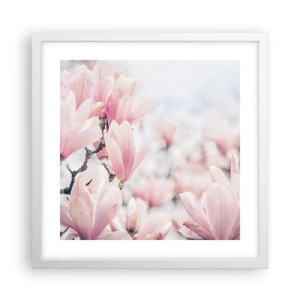 Poster in cornice bianca - Ideale di delicatezza - 40x40 cm
