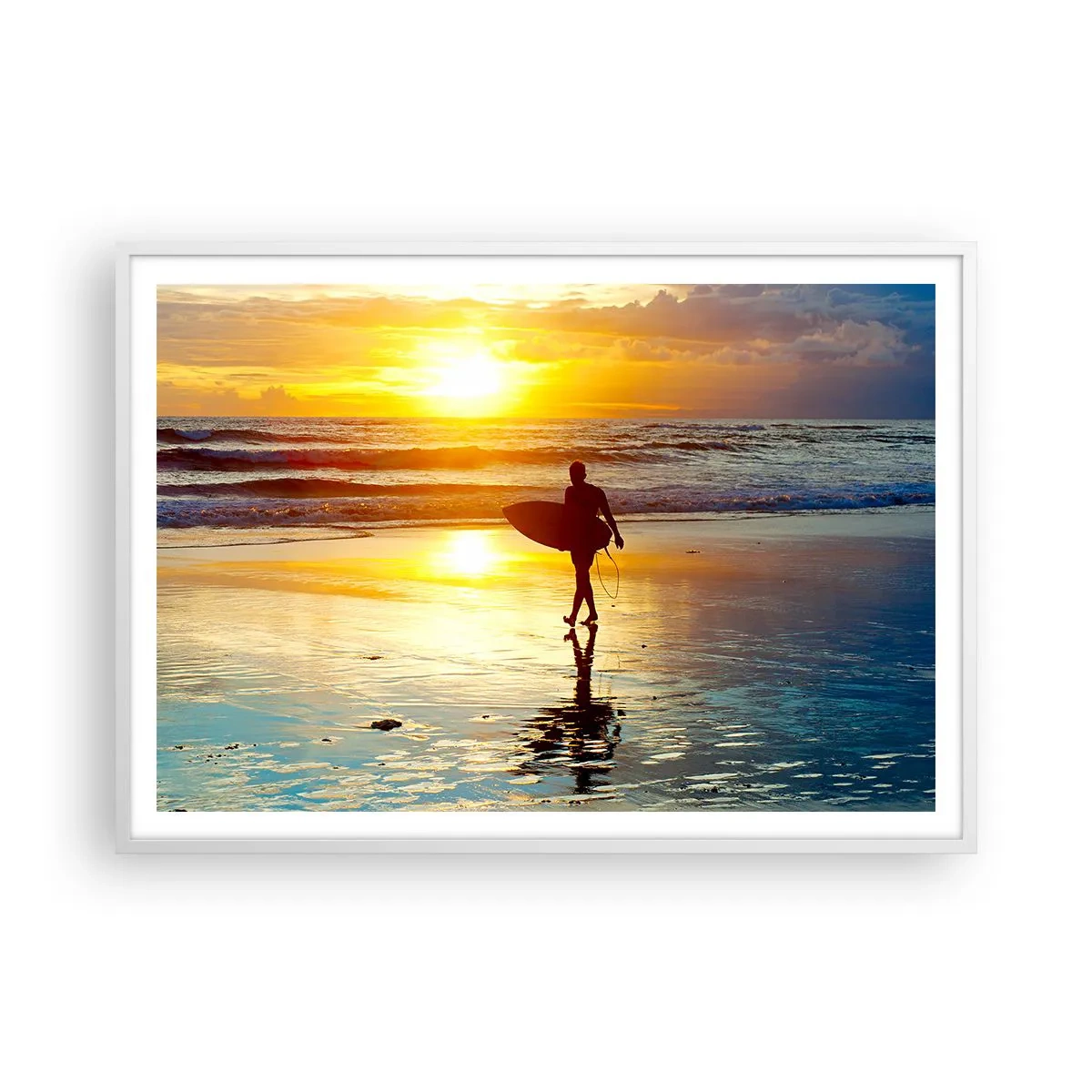 Poster in cornice bianca - Il ritorno del guerriero - 100x70 cm