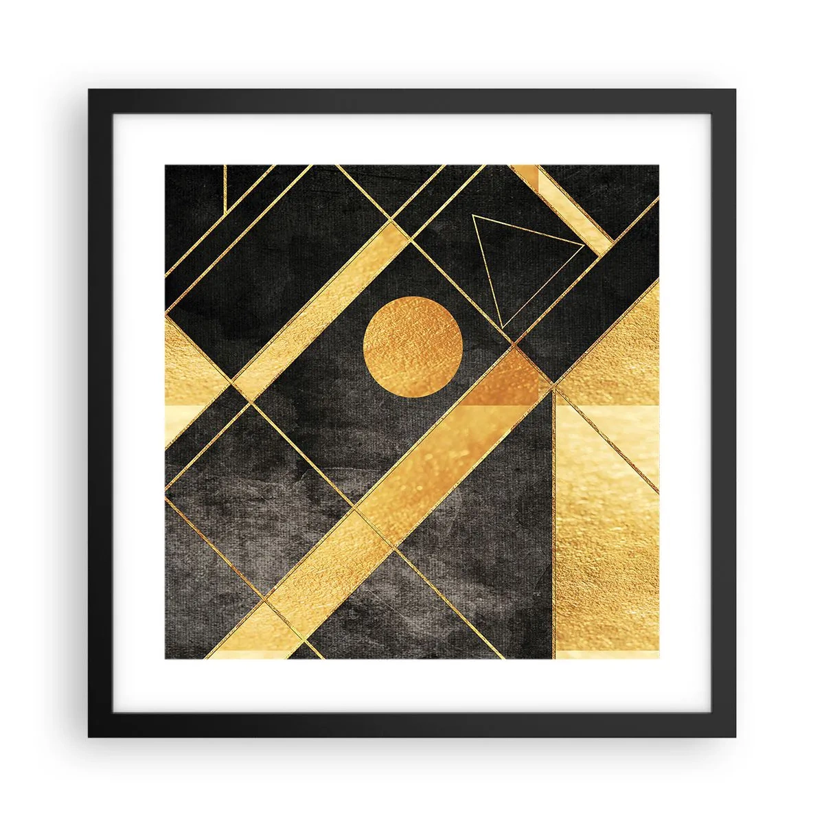 Poster in cornice nera - Sole del deserto - 40x40 cm